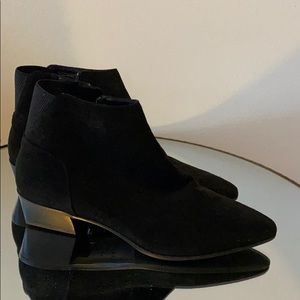 Aquatalia Black Suede Booties